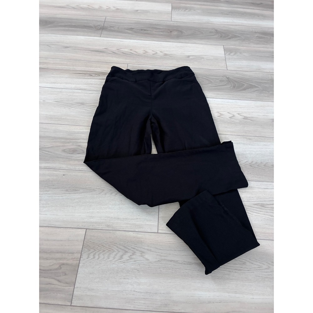 Tribal Black Pull On Dress Pants Womens 8 Straight Leg Stretch Trousers